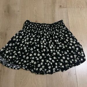 Wild Fable Black Floral Skater Skirt